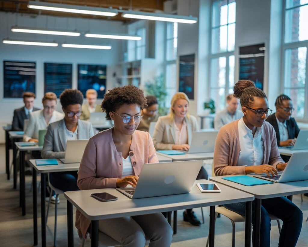 Jeune béninois découvrant un métier du numérique sans diplôme
