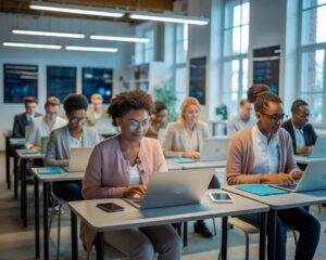 Jeune béninois découvrant un métier du numérique sans diplôme